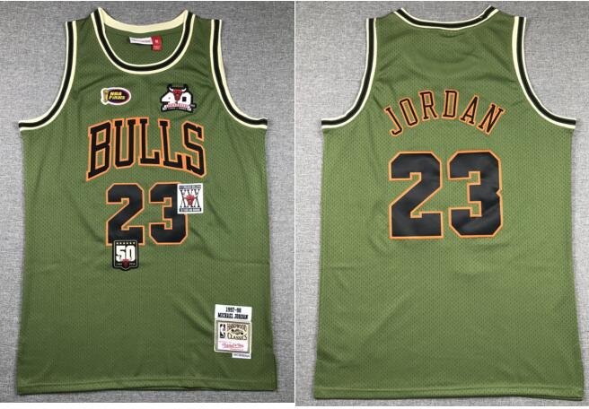 Men's Michael Jordan Hand Signed #23 Chicago Bulls  Green Jersey