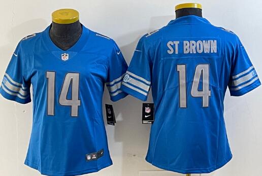 women's Amon-Ra St. Brown Detroit Lions stitched jersey