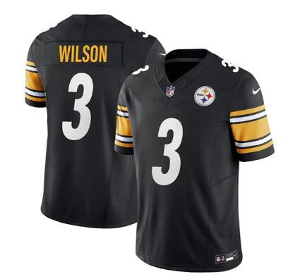 Men's Pittsburgh Steelers #3 Russell Wilson Black 2024 F.U.S.E. Vapor Untouchable Limited Jersey