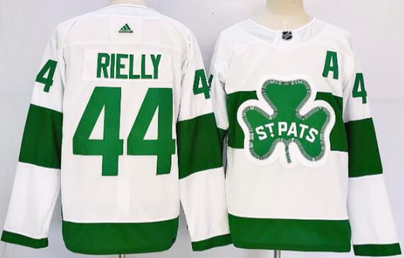 Men's Toronto Maple Leafs #44 Morgan Rielly White St Patricks Authentic Jersey