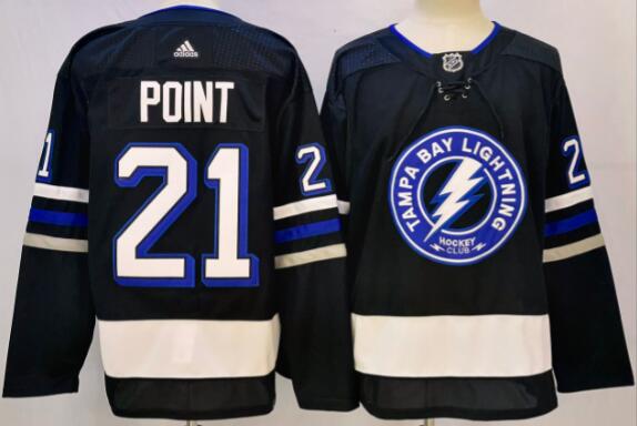 Men's Tampa Bay Lightning #21 Brayden Point Black 2024 Stadium Series Stitched Jersey