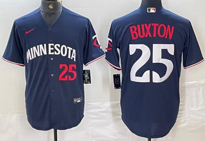 Nike Minnesota Twins Byron Buxton #25 navy blue Stitched Jersey