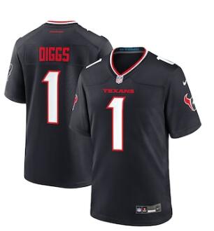 Men's Nike Stefon Diggs Navy Houston Texans stitched Jersey