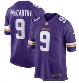 J.J. McCarthy #9 Minnesota Vikings MEN Stitched Jersey Purple