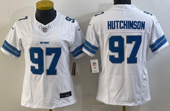 Women's Detroit Lions #97 Aidan Hutchinson 2024 F.U.S.E. 2nd Alternate Vapor Limited Football Stitched Jersey