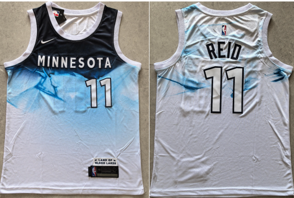High Quality Men's Basketball Naz Reid 11 Minnesota Timberwolves 2024-25 City Edition Fan Support Team Jersey – White