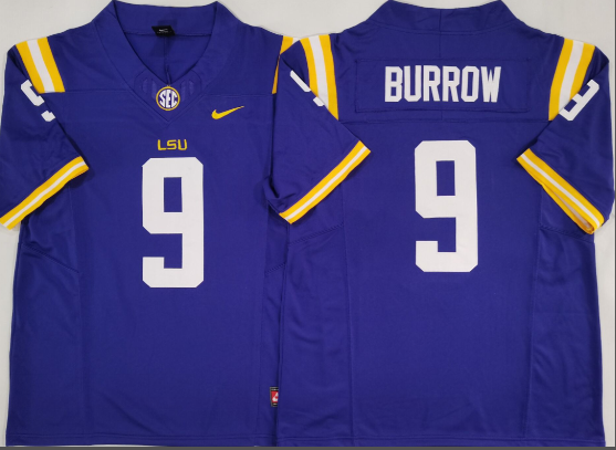 Men's Joe Burrow LSU Tigers College Football Jersey