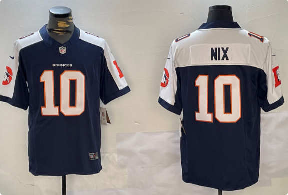 Men's Denver Broncos #10 Bo Nix  stitched  jersey