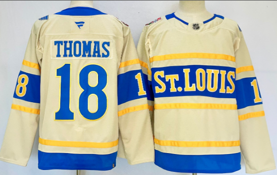 Men's ST. LOUIS BLUES FANATICS PREMIUM THOMAS WINTER CLASSIC JERSEY