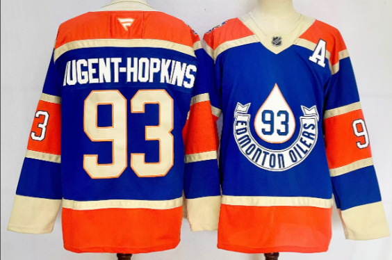 Men's Edmonton Oilers #93 Ryan Nugent-Hopkins 2023 Royal Heritage Classic Primegreen Stitched Jersey