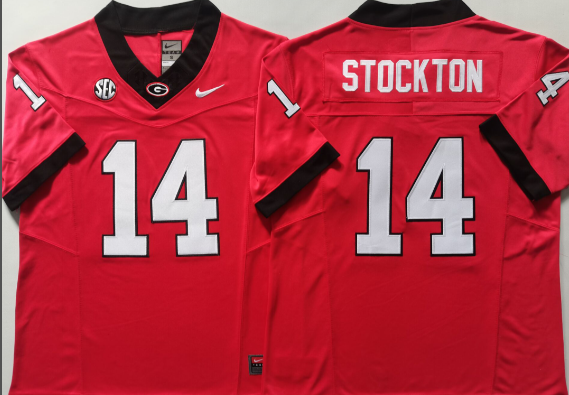 Men’s Georgia Bulldogs #14 Gunner Stockton College Football Jersey
#14 Gunner Stockton College Football Jersey
 Stitched Jersey