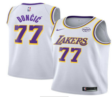 Adult Los Angeles Lakers Luka Doncic #77 stitched Jersey