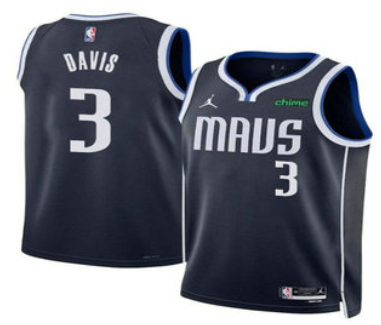 Men's Dallas Mavericks #3 Anthony Davis   Stitched Jersey