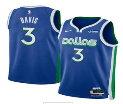 Men's Dallas Mavericks #3 Anthony Davis   Stitched Jersey