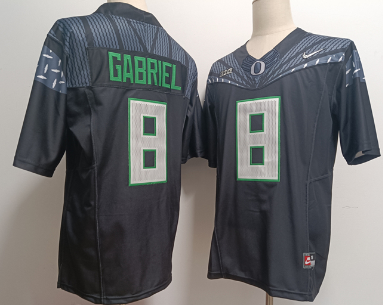 Men's Oregon Ducks #8 Dillon Gabriel Black 2024 F.U.S.E. Stitched Jersey