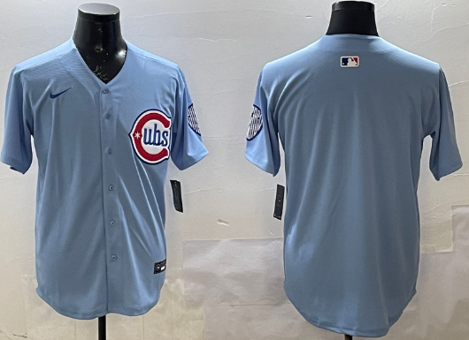 Chicago Cubs  Men's Blues Alternate Limited Baby Blue Jersey