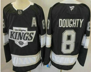 Men's Los Angeles Kings #8 Drew Doughty Black Alternate Authentic Jersey