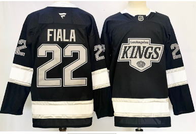 Men's Los Angeles Kings #22 Kevin Fiala Black 2024-25 Home Stitched Hockey Jersey