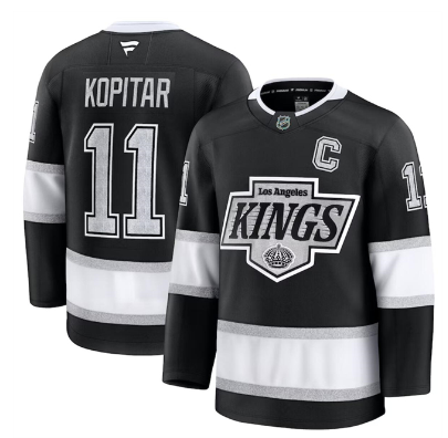 Men's Los Angeles Kings #11 Anze Kopitar Black 2024-25 Home Stitched Hockey Jersey