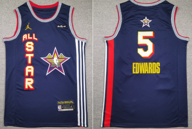 Anthony Edwards Jordan Brand Men's 2025 NBA All-Star Game Swingman Player Jersey - Navy