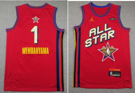 Victor Wembanyama Jordan Brand Unisex 2025 NBA All-Star Game Swingman Player Jersey - Red