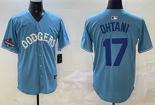 Men's Los Angeles Dodgers #17 Shohei Ohtani  Cool Base Stitched Baseball Jersey