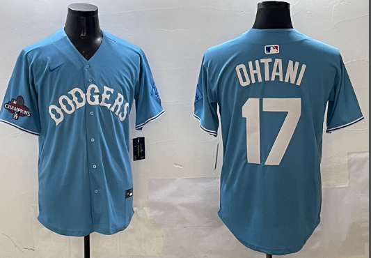 Men's Los Angeles Dodgers #17 Shohei Ohtani  Cool Base Stitched Baseball Jersey