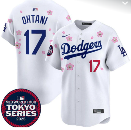 Men's Los Angeles Dodgers MLB World Tour Tokyo Series 2025  Baseball Jersey