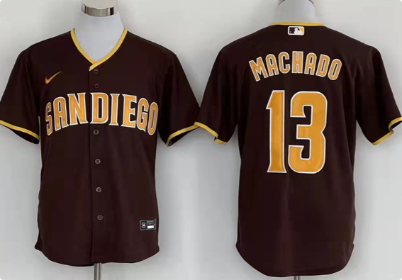 Men's San Diego Padres #13 Manny Machado Stitched Jersey