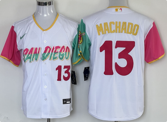 Men's San Diego Padres #13 Manny Machado Stitched Jersey