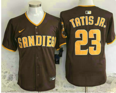 Men's San Diego Padres #23 Fernando Tatis Jr Brown Limited Stitched Jersey