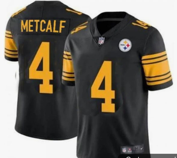 Men's Pittsburgh Steelers #4 DK Metcalf    Football Stitched Jersey
