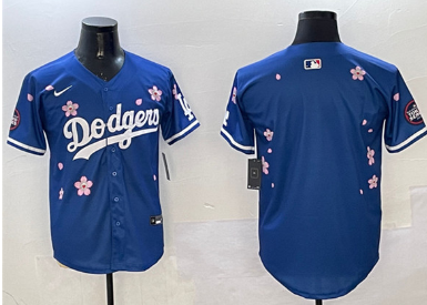 Men's Los Angeles Dodgers Blank Royal 2025 Tokyo Series Limited Stitched Baseball Jersey