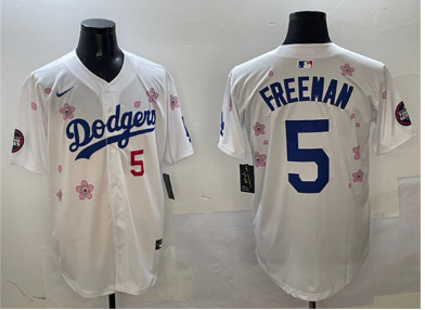 Men's Los Angeles Dodgers #5 Freddie Freeman White 2025 Tokyo Series Limited Stitched Baseball Jersey