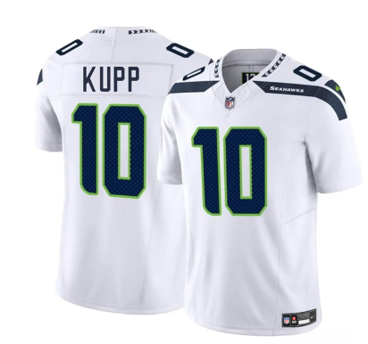 Men's Seattle Seahawks #10 Cooper Kupp White 2025 F.U.S.E. Vapor Limited Football Stitched Jersey