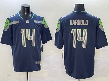 Men's Seattle Seahawks #14 Sam Darnold  2025 Vapor Limited Football Stitched Jersey