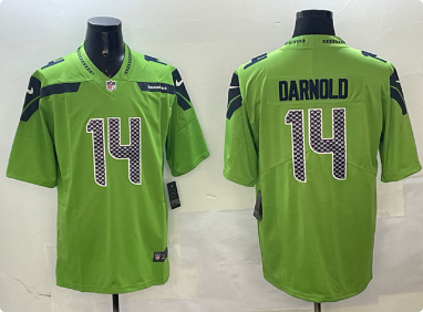 Men's Seattle Seahawks #14 Sam Darnold  2025 Vapor Limited Football Stitched Jersey