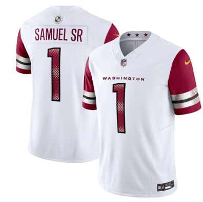 Men's Washington Commanders #1 Deebo Samuel Sr  2025  Vapor Limited Football Stitched Jersey