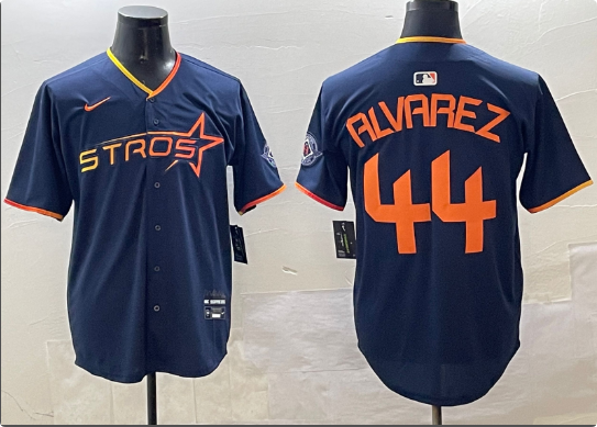 men's Houston Astros #44 Yordan Alvarez Navy 2025 City Connect Limited Stitched Baseball Jersey
