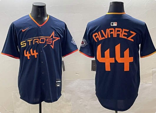 men's Houston Astros #44 Yordan Alvarez Navy 2025 City Connect Limited Stitched Baseball Jersey