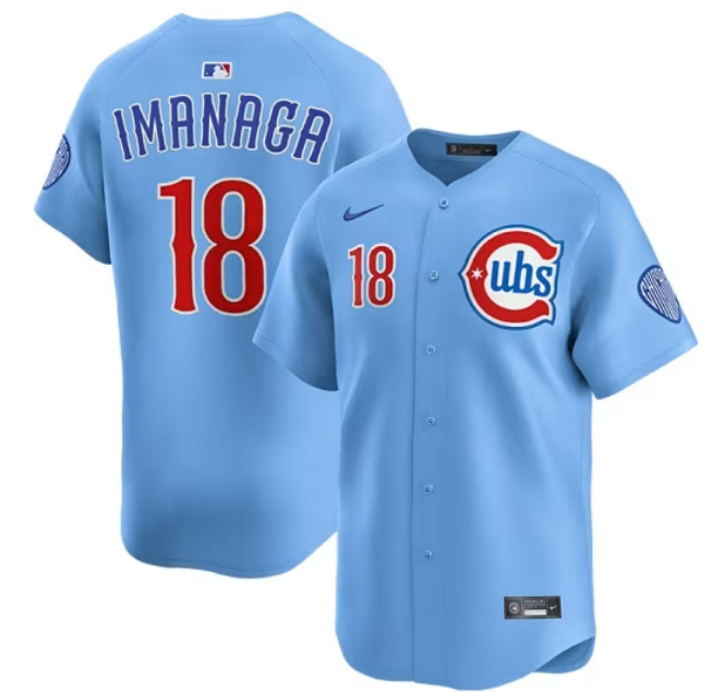 SHOTA IMANAGA NIKE CHICAGO CUBS MENS LIGHT BLUE ALT LIMITED BASEBALL JERSEY