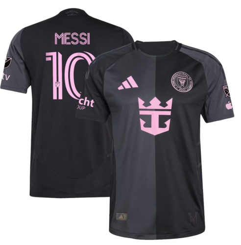 Men's Inter Miami CF Lionel Messi adidas Black 2025 The Fortitude Kit Authentic Player Jersey