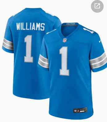 Men's Detroit Lions Jameson Williams Nike stitched Jersey
