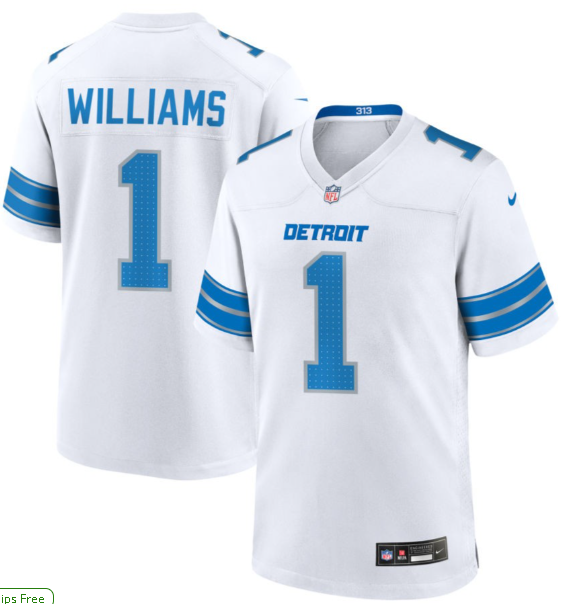 Men's Detroit Lions Jameson Williams Nike stitched Jersey