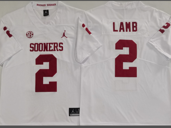 Men's Oklahoma Sooners CeeDee Lamb stitched Jersey