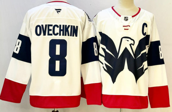 Capitals #8 Alex Ovechkin red Men Stitched NHL Jersey