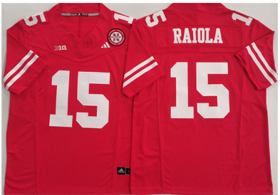 Men's Nebraska Cornhuskers #15 Dylan Raiola  Stitched Football Jersey