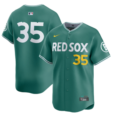 Men's Boston Red Sox #35 Garrett Crochet Green 2025 City Connect Limited Stitched Baseball Jersey