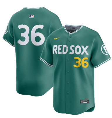 Men's Boston Red Sox #36 Triston Casas Green 2025 City Connect Limited Stitched Baseball Jersey