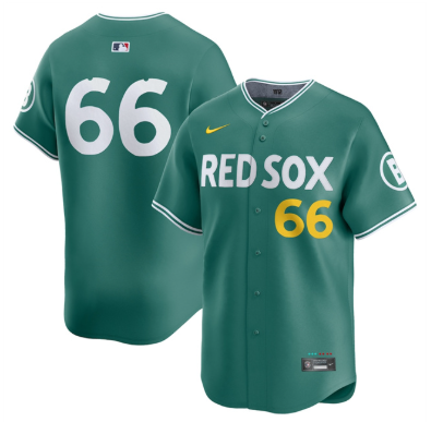 Men's Boston Red Sox #66 Brayan Bello Green 2025 City Connect Limited Stitched Baseball Jersey